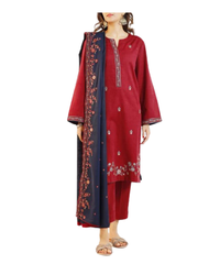 Printed Khaddar Stitched 3 Piece