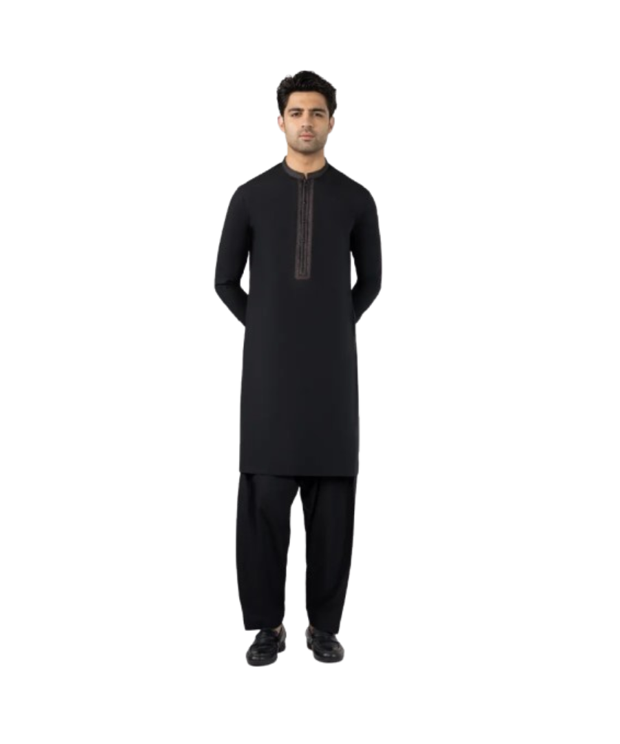 BLACKSEMI-FORMAL KAMEEZ SHALWAR