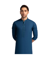 BLUE SEMI-FORMAL KAMEEZ SHALWAR