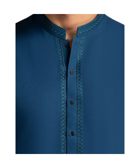 BLUE SEMI-FORMAL KAMEEZ SHALWAR