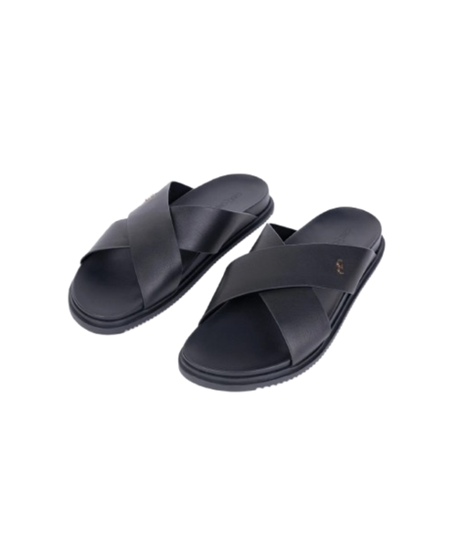 BOGA SLIDES - BLACK SANDALS