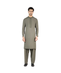 CEMENT GREEN KAMEEZ SHALWAR