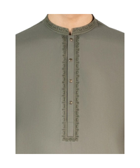CEMENT GREEN KAMEEZ SHALWAR