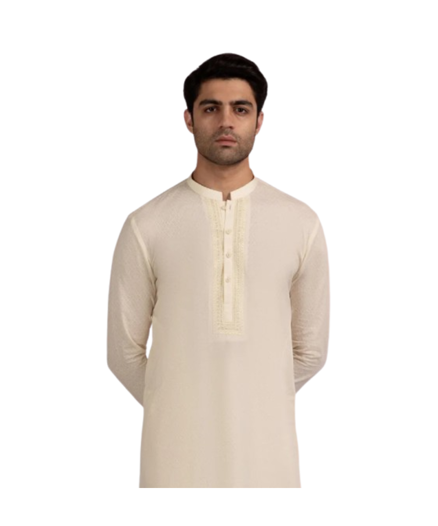 CREAM COTTON FORMAL KURTA