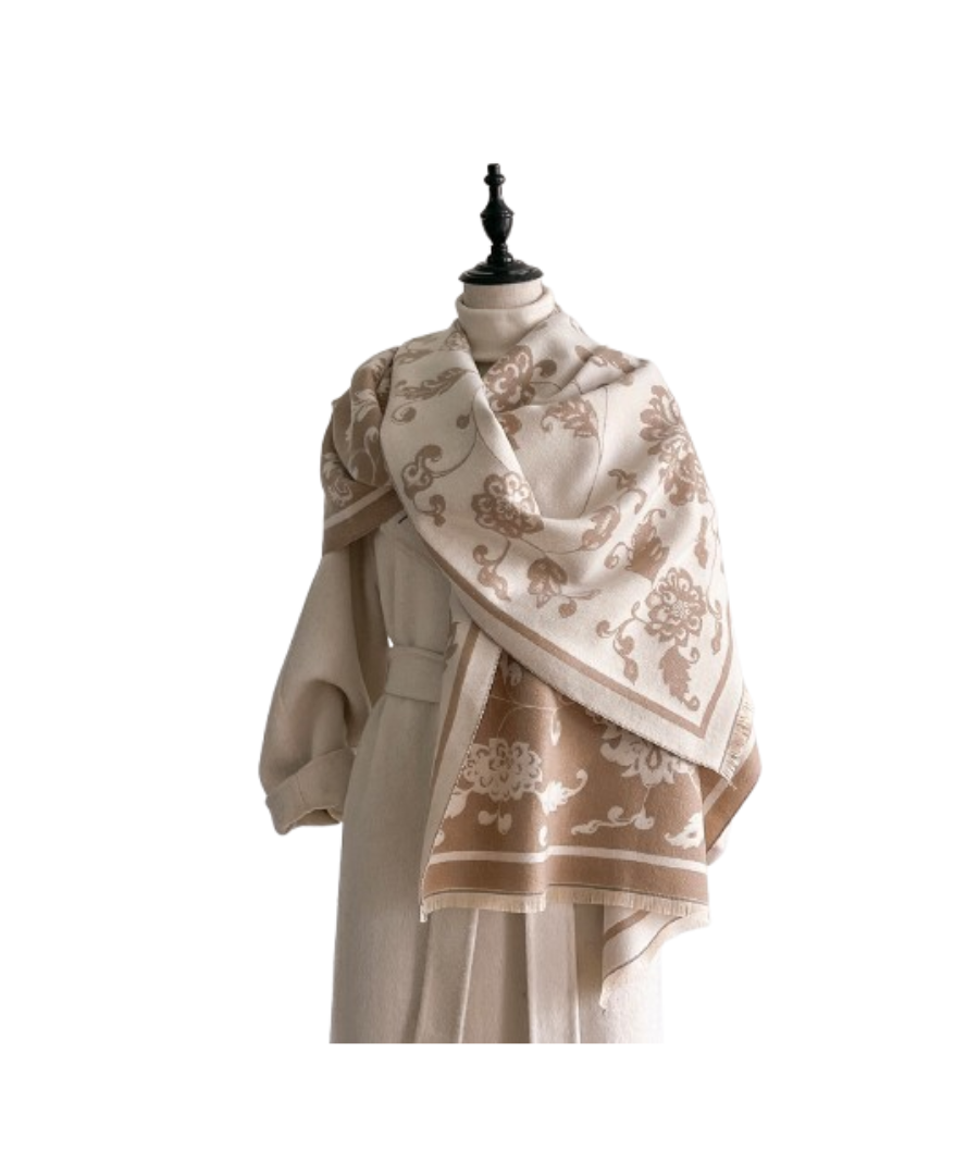 Floral Jacquard  Shawl