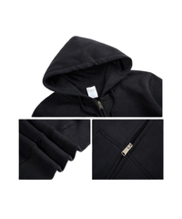 Full Zip up Hoodie Plus Size