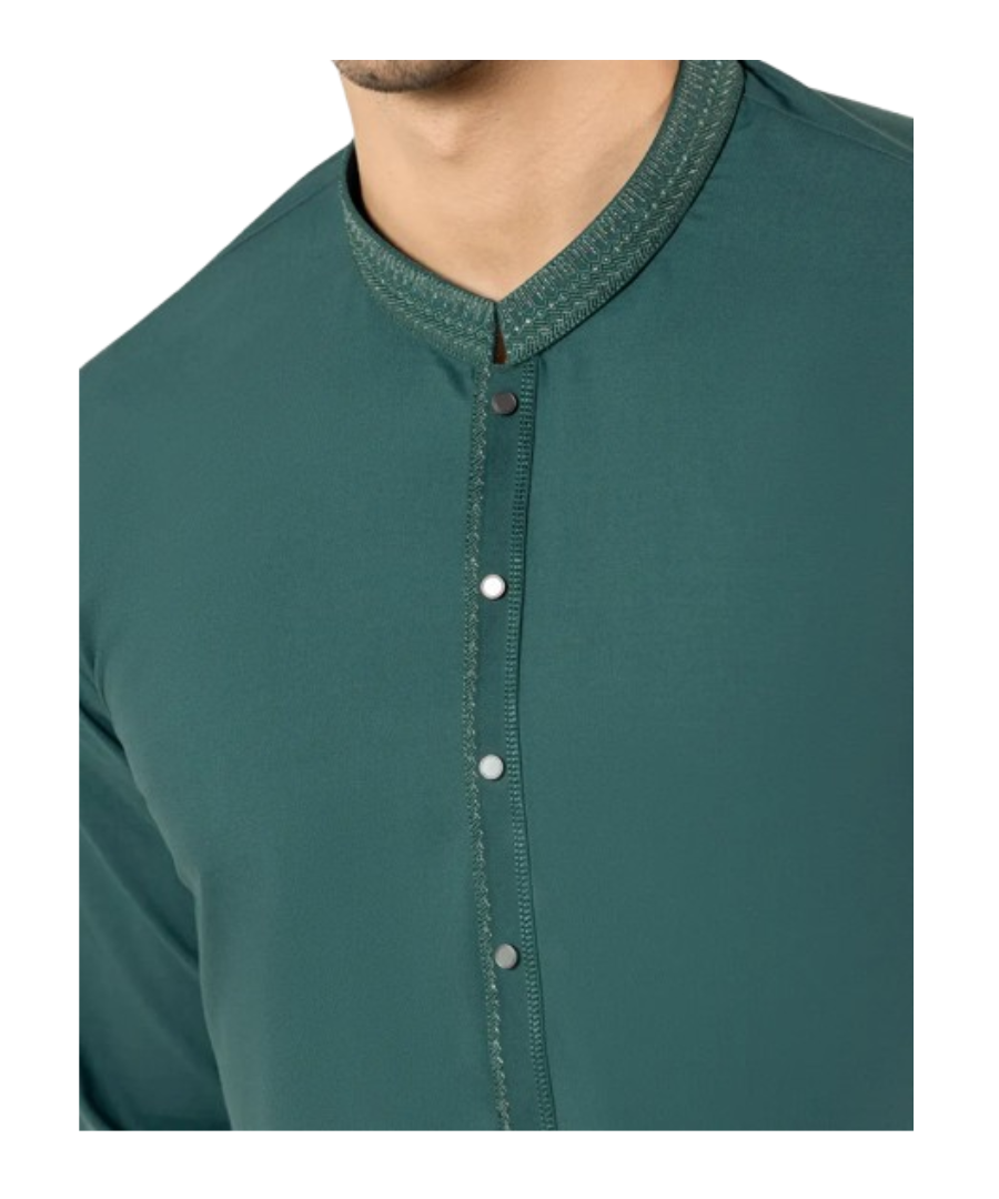 GREEN BLENDED SEMI-FORMAL KURTA