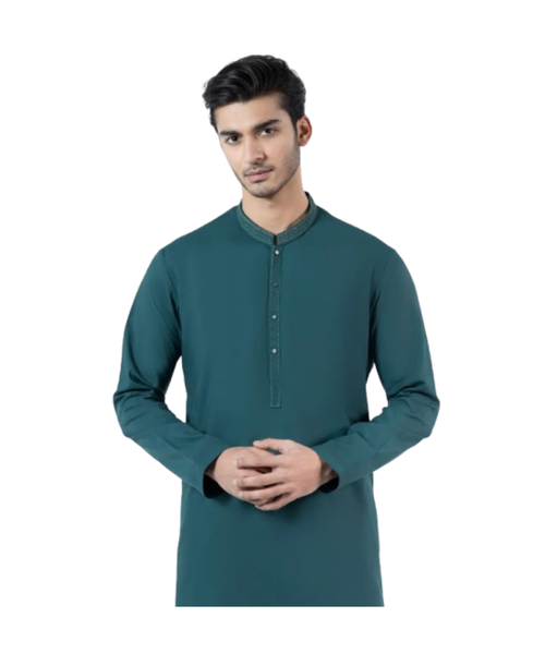 GREEN BLENDED SEMI-FORMAL KURTA