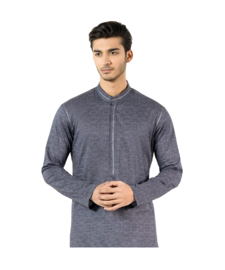 GREY BLENDED FORMAL KURTA
