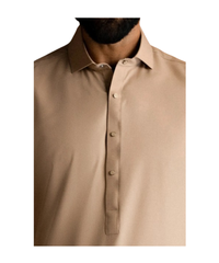 KHAKI BLENDED KAMEEZ SHALWAR