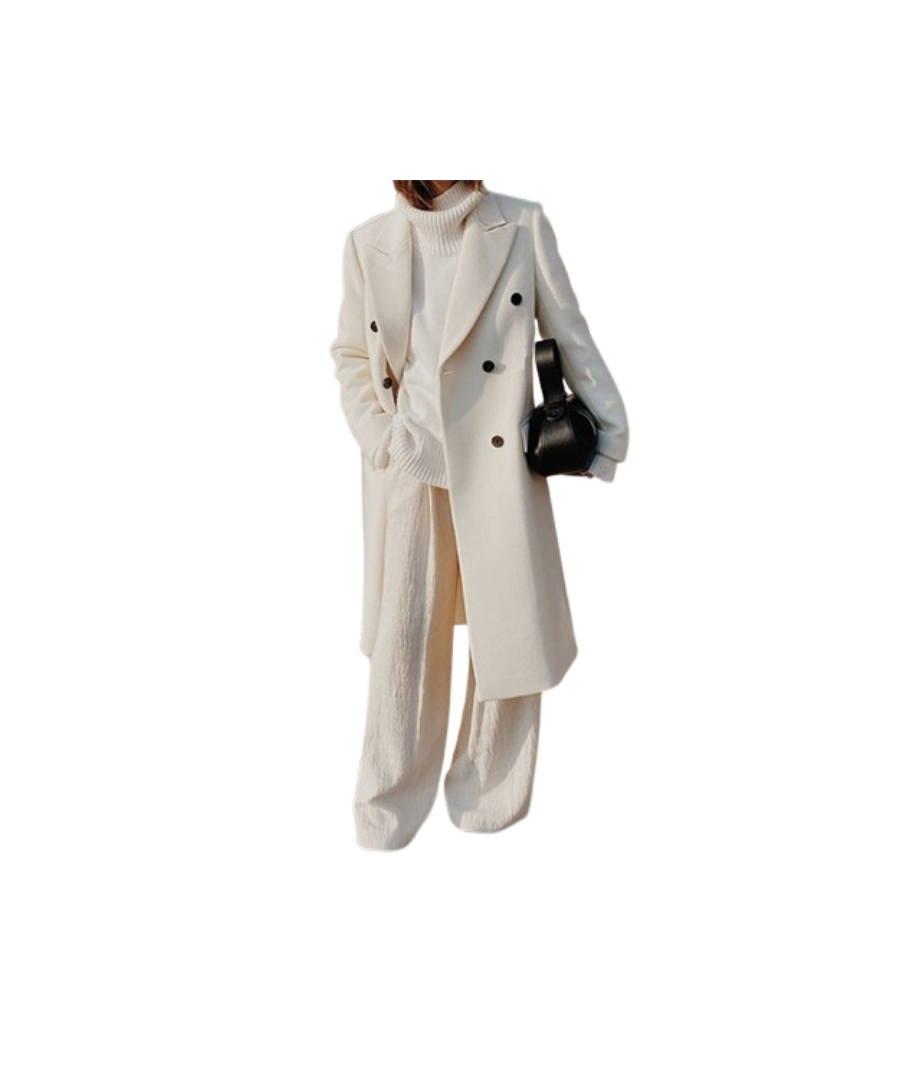 Ladies Solid Long Color Coat