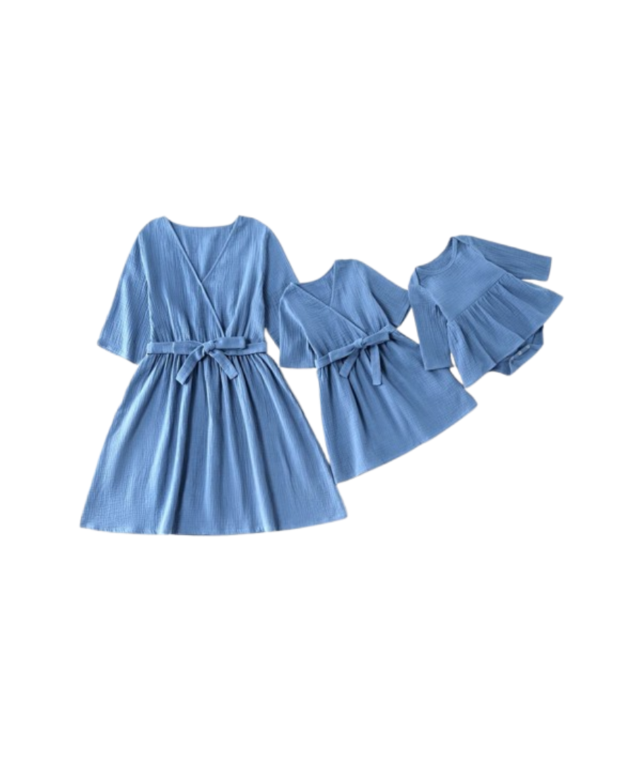 Mommy and Me Blue Dress