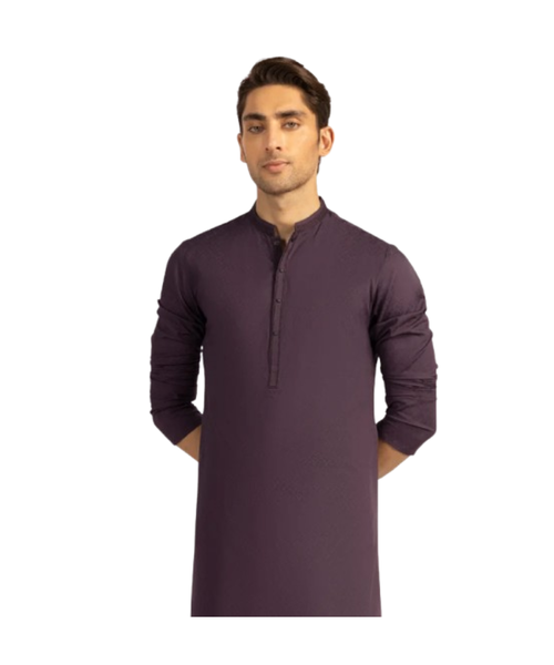 PURPLE BLENDED SEMI-FORMAL KURTA