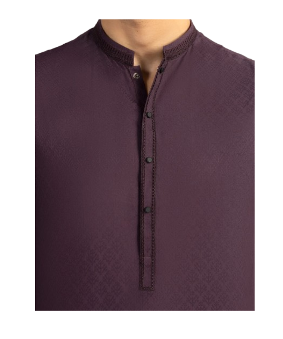 PURPLE BLENDED SEMI-FORMAL KURTA