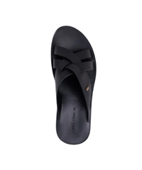 SLIPON CROSS BLACK MEN SANDALS