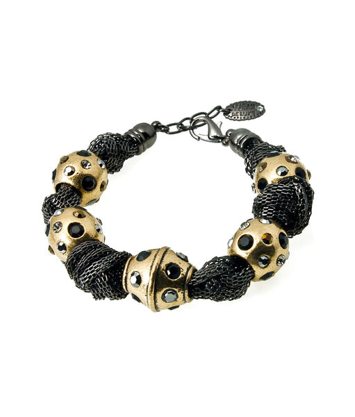 Elegant Vintage Pearl & Crystal Beaded Women’s Bracelet