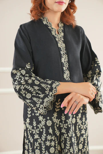 Embroidered Khaddar Stitched 2 Piece
